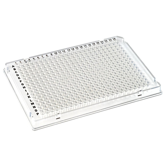 TempPlate® Rigid Dual-Component PCR 384-well Plates, 30 µL, Full-Skirted, Notches A24, Clear Frame/Clear Wells, 10/pk