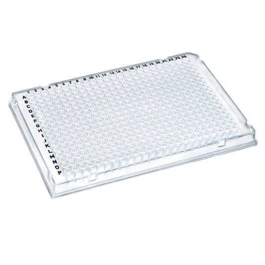 TempPlate® Rigid Dual-Component PCR 384-well Plates, 30 µL, Full-Skirted, Notches A24, Clear Frame/White Wells, 10/pk