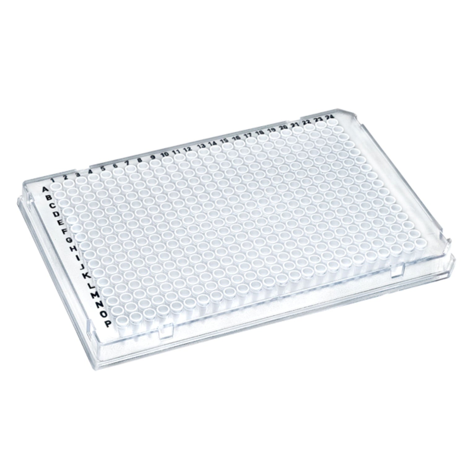 Image of US14385390 - TempPlate® Rigid Dual-Component PCR 384-well Plates, 30 µL, Full-Skirted, Notches A24, P24, Clear Frame/White Wells
