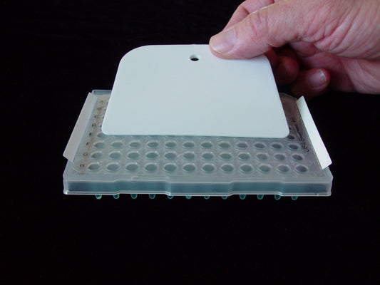 TempPlate® XP Inset Cut Polyester Plate Sealing Film with Extra Strong Adhesive, Non-Sterile, 100/Box