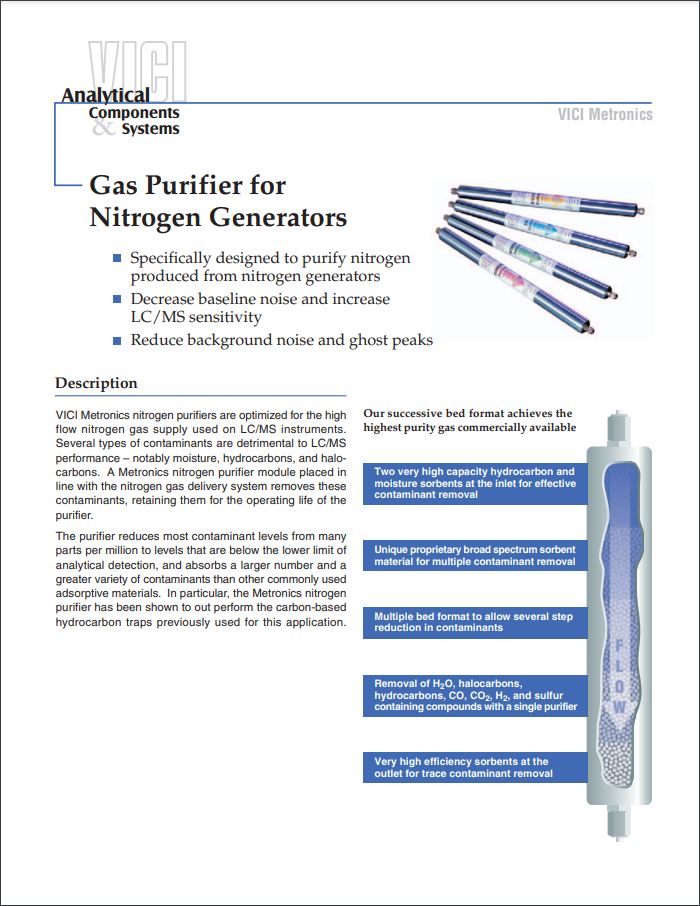 Gas Purifier For Nitrogen Generators