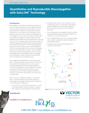 Quantitative & Reproducible Bioconjugation with SoluLINK Technology