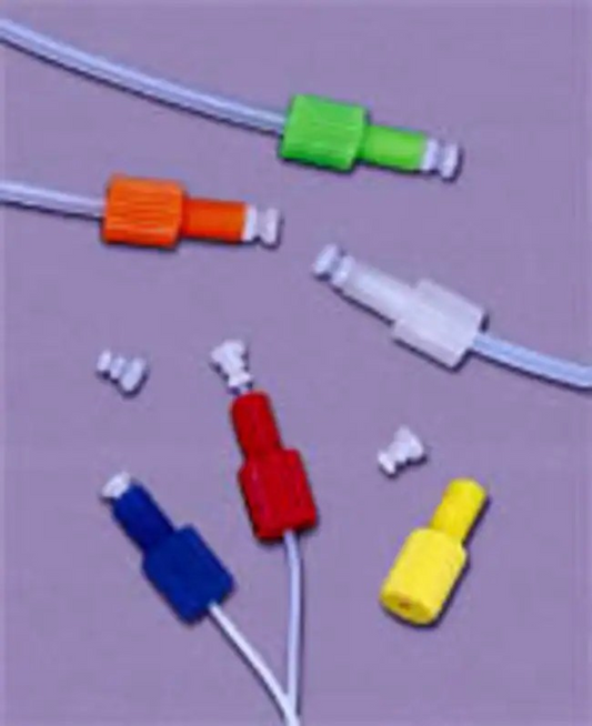 Flangeless tube End Fitting, Cheminert, 1/4-28 for 1/16" OD tubing, assorted, Collapsible PEEK ferrule