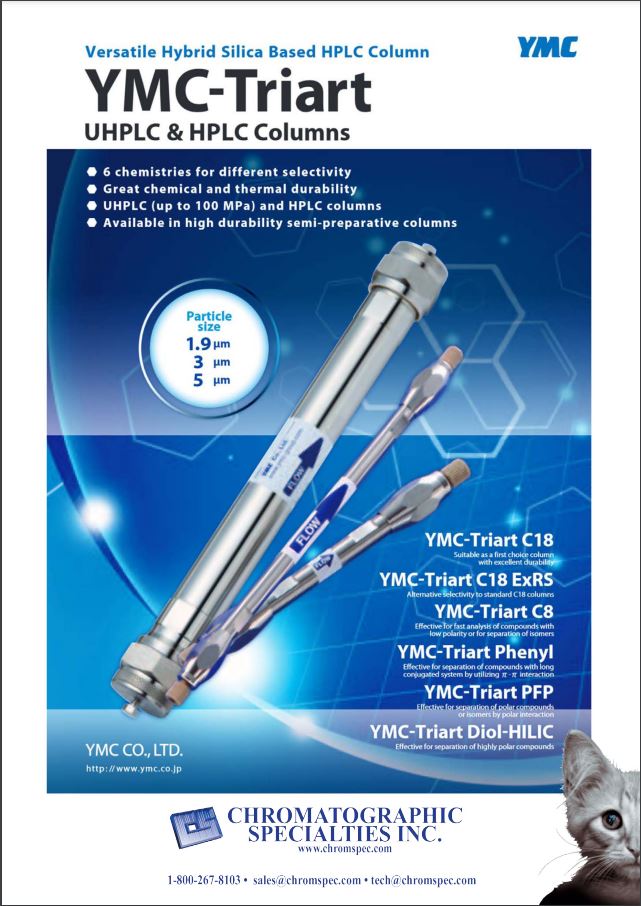 YMC-Triart UHPLC & HPLC Columns Versatile Hybrid Silica Based HPLC Column