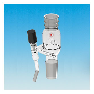 Reflux Distillation Splitter,  24/40 Top and Bottom Joints, 0-10mm Side Valve, 1/2" Ground Outlet