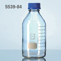 Sale Item - Lab Bottle, 5L, Uncoated, Grad with Pouring Ring & PTFE Cap Special Clearance Pricing Shown, While Quantities Last