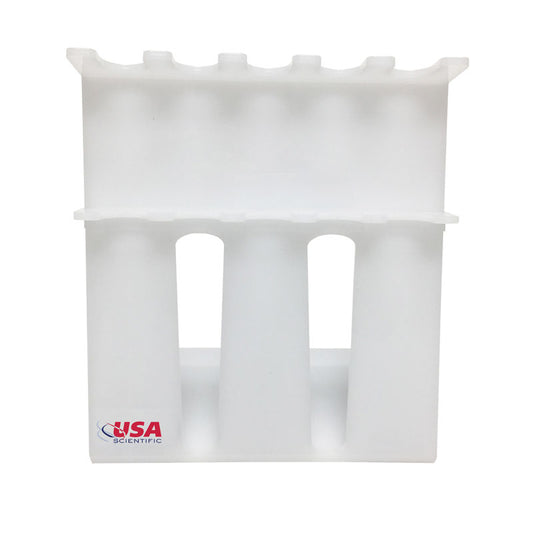 White Acrylic Stand for 5 Pipettes, Including 2 Multi-Channel Positions