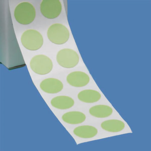 Tough-Spots, Large, Green Labels For 1.5 mL and 2.0 mL Tubes, 1/2 Inch Diameter, 1000/Roll.  For -196C To +80C.