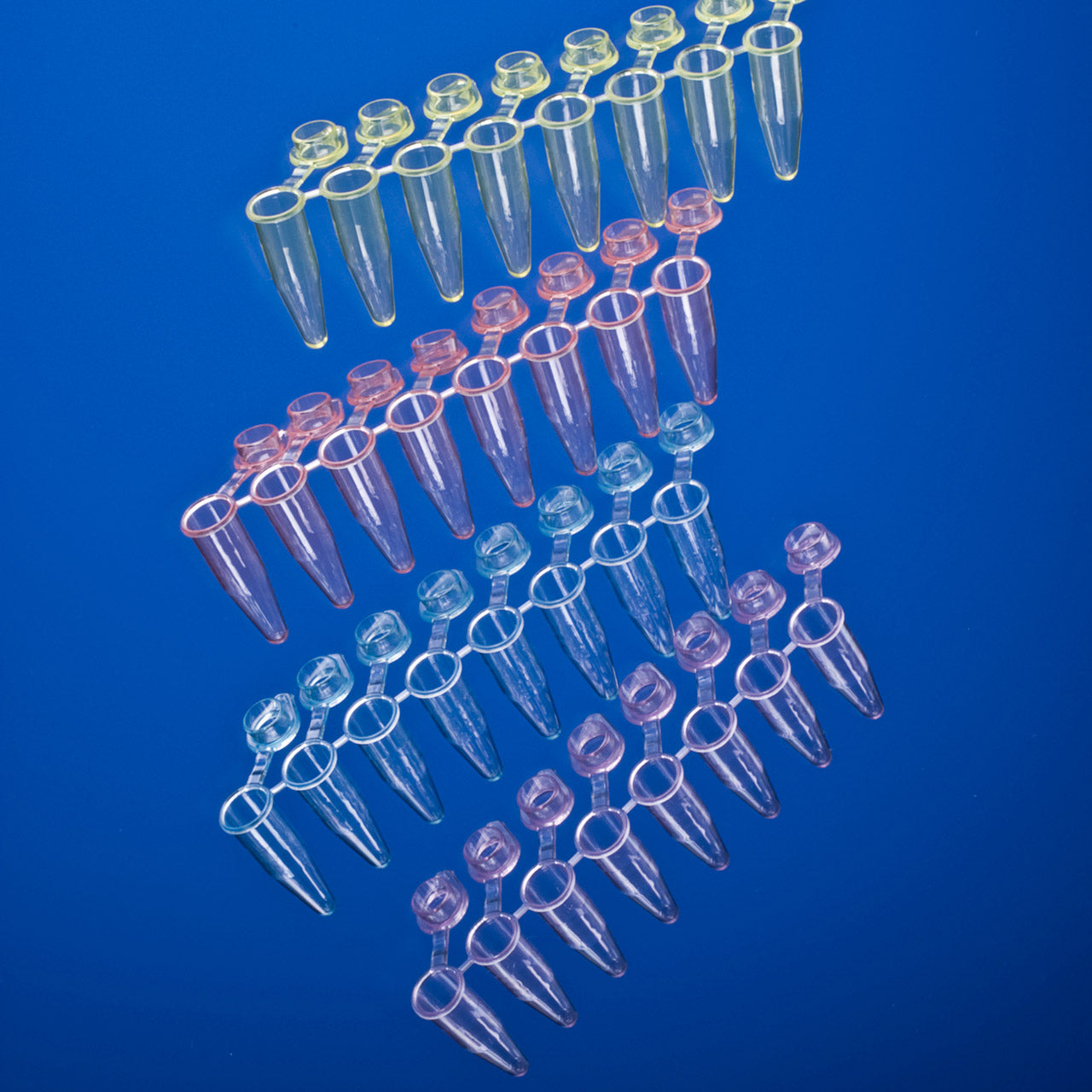 0.2 mL Tempassure PCR 8-Tube Strips with Individually Attached Dome Top Caps, Mixed.  120 Strips of Tubes with Caps Per Pack.  Polypropylene.