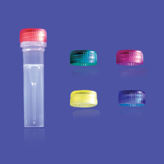 0.5 mL Self-Standing Screw Cap Microcentrifuge Tube, Natural with Orange Cap, 500/Pack
