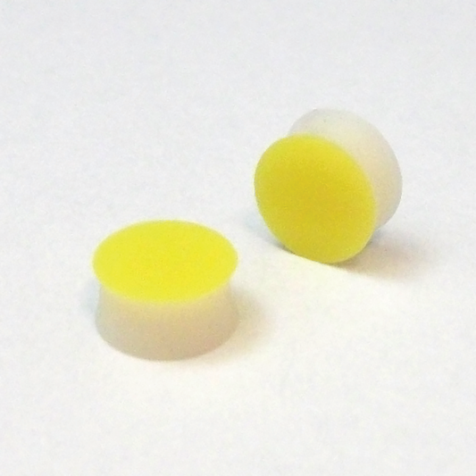 Septa, 6.4 mm, 0.125" Thick, Yellow PTFE/White Silicone, For GC Injection Ports, Minimum Order Quantity of 3 Packages