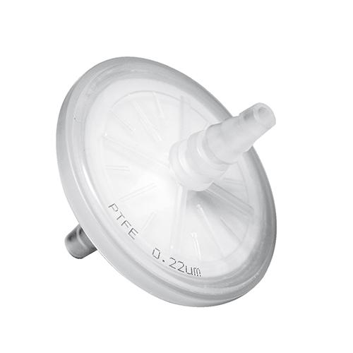 Vent Filter, 50 mm, PTFE, 0.20 µm, Barb Connectors, 100/pk