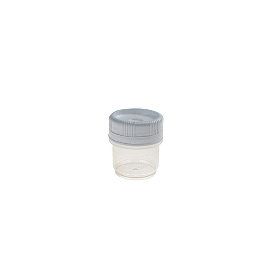 SecurTainer™ III, 40 mL, Transparent PP, with White PE Screw Closure, Non-sterile, 500/pk