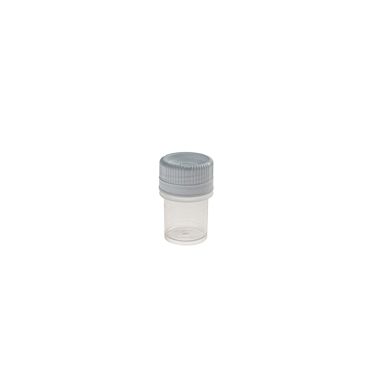 SecurTainer™ III, 20 mL, Transparent PP, with White PE Screw Closure, Non-sterile, 500/pk