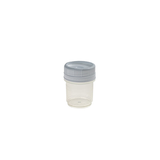 SecurTainer™ III, 60 mL, Transparent PP, with White PE Screw Closure, Non-sterile, 500/pk