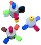 Manifold, 1/16", 8 inlets 0.25mm bore, 1 outlet 0.75mm bore, SS
