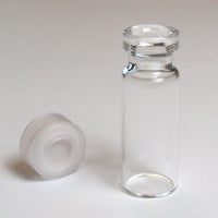 Vial, CHROMSPEC, 2mL,Clear Glass, 11 mm Natural Snap Cap, Cross Slit 0.040" Red PTFE/White Easy Pierce Silicone Septum