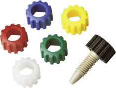 Adaptor, Fingertight, Colour-It, Black, 10/pk