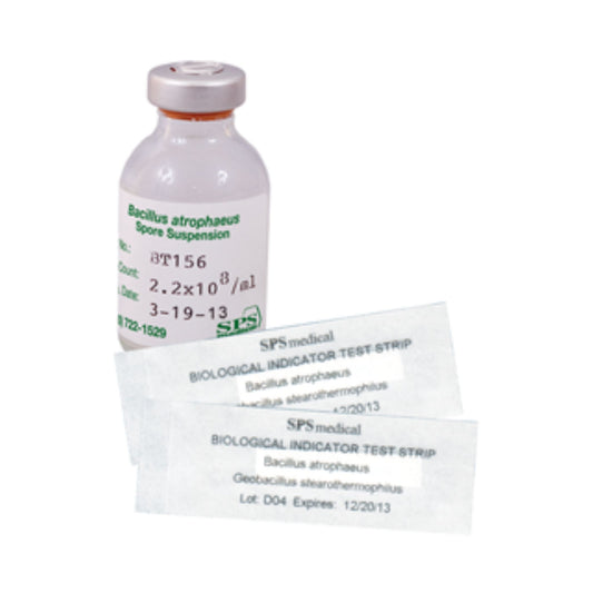 Biological Indicator Spore Strips 10^4, Bacillus Astrophaeus Cell Line 9372, 7 mm x 38 mm Strips In Glassine Pouches