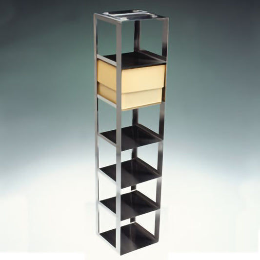 6-Place (1 Long x 6 High) Chest Freezer Rack For 4 3/4 In H Boxes, 6 In L x 6 1/8 In W x 29 5/8 In H, Stainless Steel