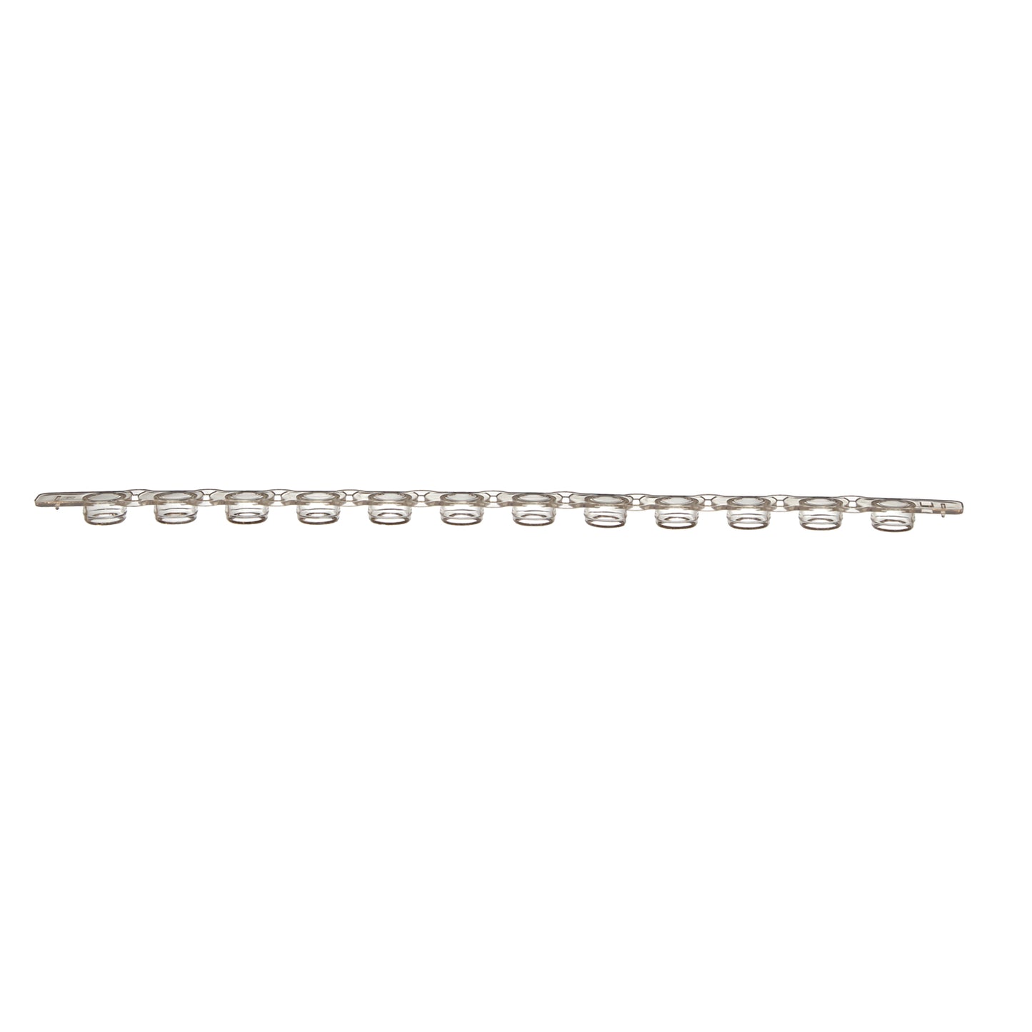 8-Cap Strip For 0.2 mL PCR Tubes and Plates, Flat Top, Natural, 125 Strips (1000 Caps) Per Pack.  Polypropylene.