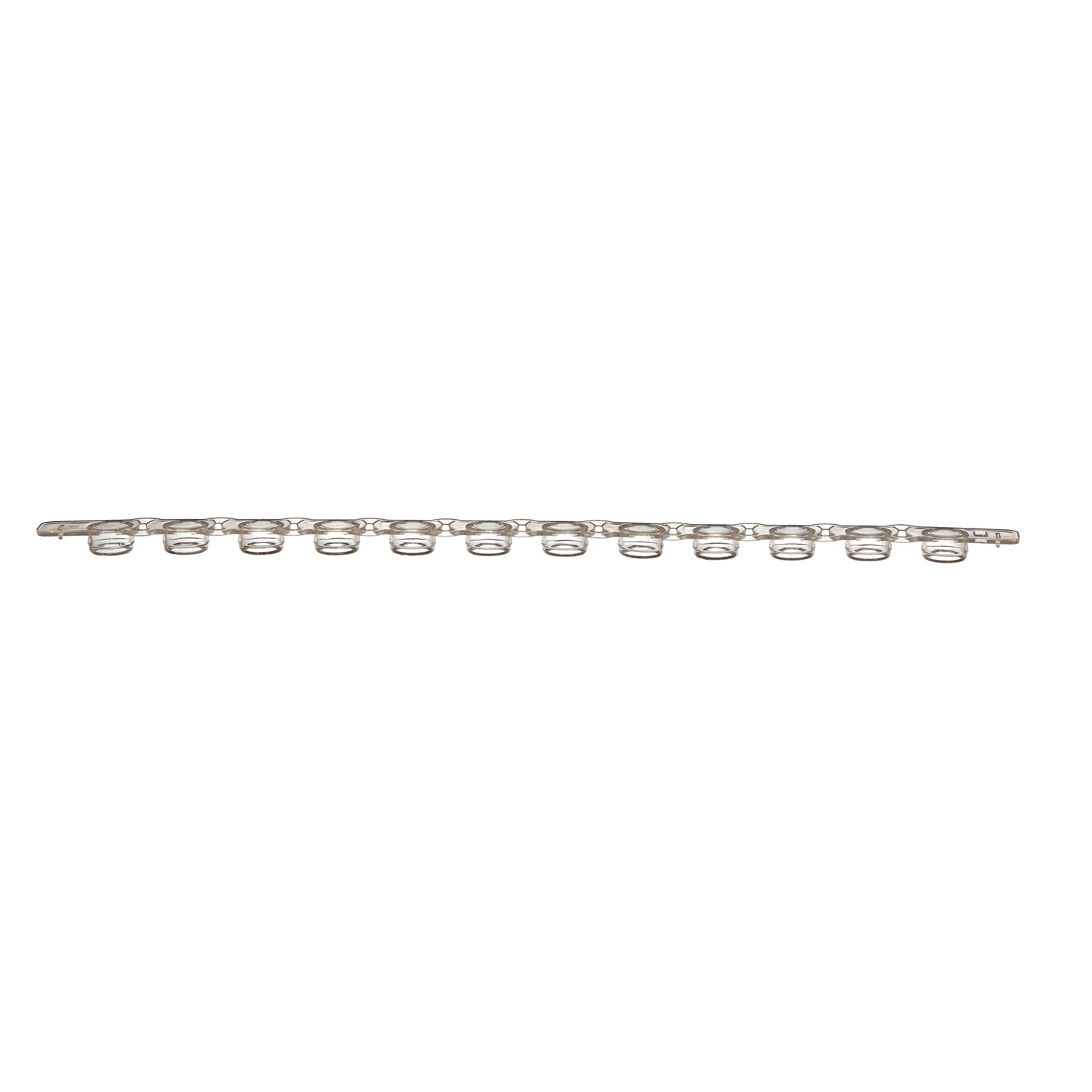 Image of US14003800 - 8-Cap Strip For 0.2 mL PCR Tubes and Plates, Flat Top, Natural, 125 Strips (1000 Caps) Per Pack. Polypropylene.