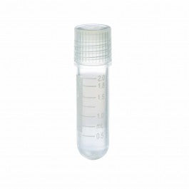 Cryoelite Vial, Conical FreeStanding, PP,with Interior Threaded White Cap & Writing Patch, Sterile