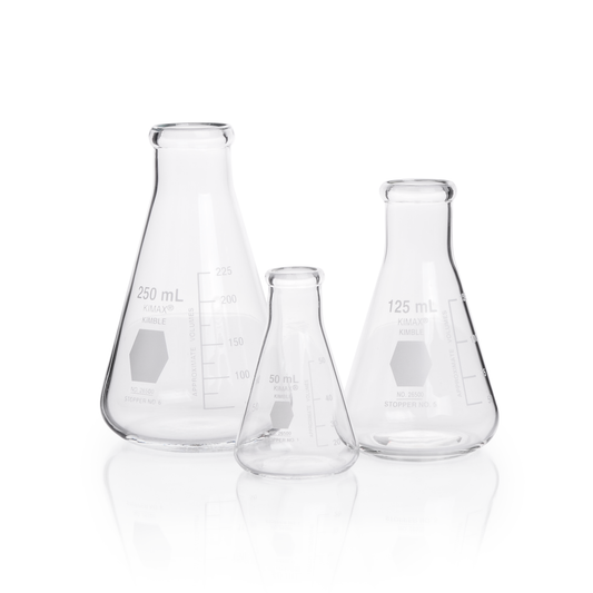 KIMBLE® KIMAX® Erlenmeyer Flask, Narrow Mouth, 500 mL, Graduated, 36/pk
