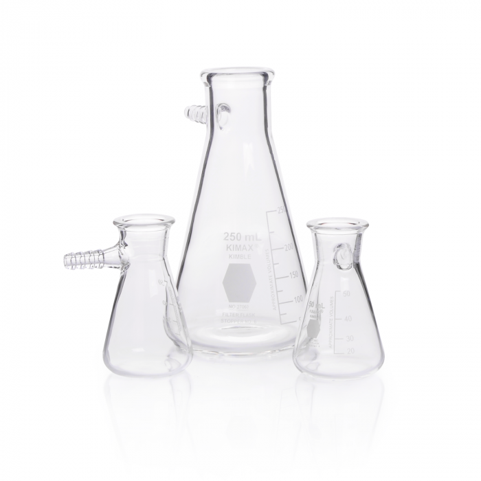 KIMBLE® KIMAX® Graduated Filter Flask, Glass Side Arm, 4000 mL