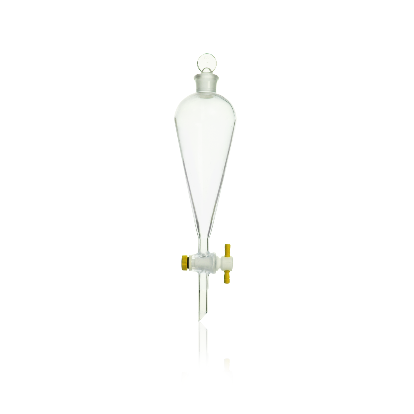 KIMBLE® KIMAX® Squibb Pear-Shaped Separatory Funnel With Glass Stopper, 1000 mL, 2/pk