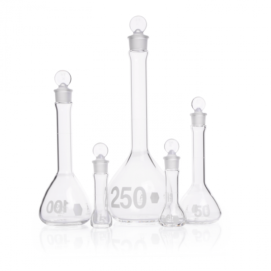 KIMBLE® KIMAX®Volumetric Flask, 1000 mL, Wide Mouth, Heavy Duty, Class A, with 22 mm Glass Stopper, 1/pk