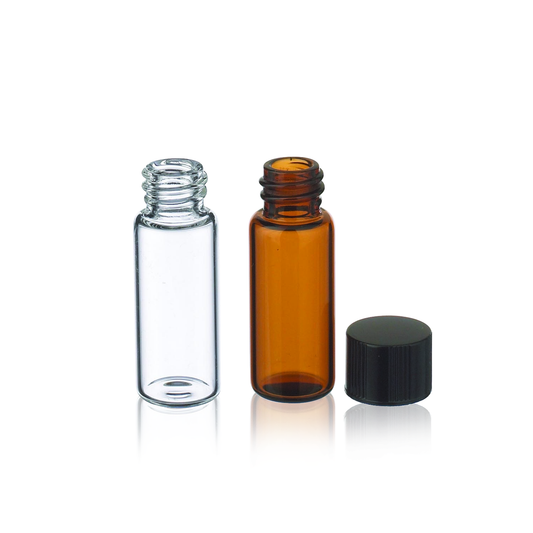 WHEATON® E-C Sample Vials, 2 mL, 12 x 35 mm, Amber, 8-425 Thread, No Cap, 200/pk