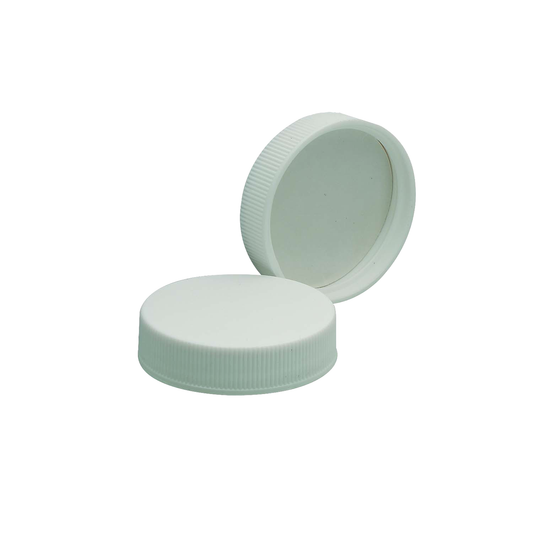 WHEATON® White Polypropylene Screw Cap, PTFE-Faced Foamed Polyethylene Liner, 43-400, 72/pk, Made to Order, Non-returnable, Non-refundable