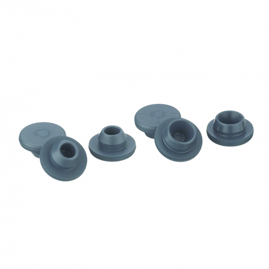 WHEATON® OmniFlex Stopper, Straight Plug, Gray Bromobutyl With Barrier Coating, 13 mm