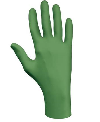 Sale Item - Glove, Medium, Showa Eco Best Technology, Biodegradable, Nitrile, Powder-Free, Green, 4 Mil, Special Sale price shown, while quantities last