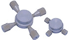 Tee, 1/8", hex, 2.00mm (0.080) bore, high pressure PEEK