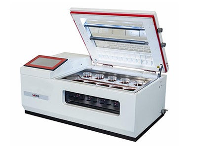 M10 Automated Concentrator, 10-Channels, for PFAS Applications, No Fluoropolymer Components 110V/60Hz, Includes 10-Position x 200mL Rack, 10-Position x 50mL Rack, 10 x 50mL and 10 x 200mL Concentration Vials