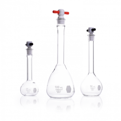 KIMBLE® KIMAX® Volumetric Flask, 5 mL, Class A, with Color Coded PTFE Stopper