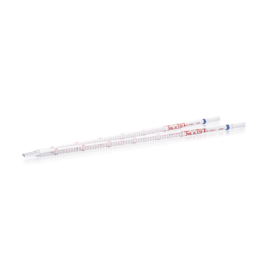 KIMBLE® KIMAX® Reverse Graduated Pipet, Class A, TD, Batch Serialized and Certified, 25 mL, 6/pk