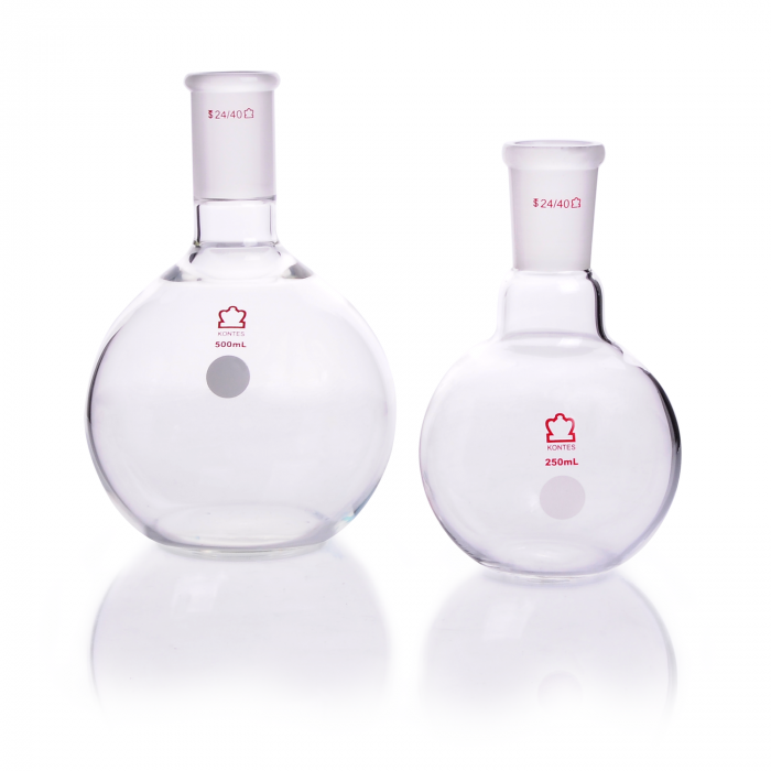 KIMBLE® KONTES® Heavy Wall Flat Bottom Flask, 29/42, 500 mL, Made-to-Order, Non-returnable, Non-refundable
