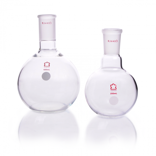 KIMBLE® KONTES® Heavy Wall Flat Bottom Flask, 29/42, 500 mL, Made-to-Order, Non-returnable, Non-refundable
