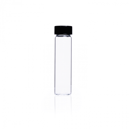 KIMBLE® Clear Sample Vial, 8 mL, 17 x 60 mm, 15-425 Closed-Top Black Phenolic Closure with Polyvinyl-faced Pulp Liner, 1728/pk
