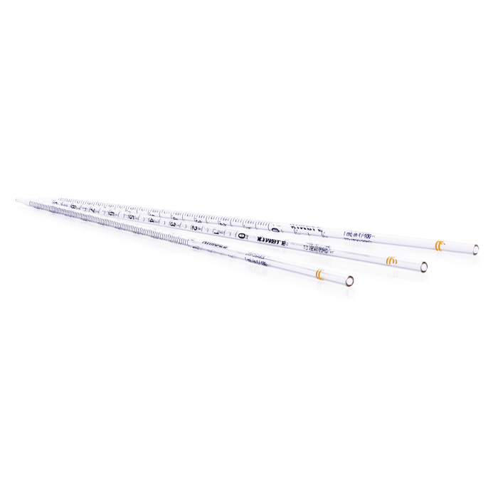 KIMBLE® Non-Sterile Disposable Glass Serological Pipette, Red, 1 mL, Case of 1000
