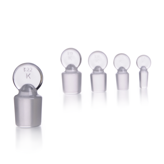 KIMBLE® Glass Pennyhead Stopper, Size 19, Each