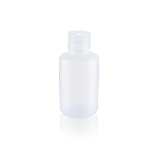 WHEATON® Leak Resistant Bottle, 8 mL, 25 x 43 mm, Narrow Mouth, Natural, LDPE, 20-410, with PP Screw Cap