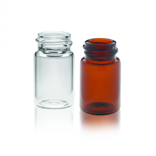 WHEATON® Diagnostic Vials, Amber, 20 mL, 20-400 Thread, 30 x 52 mm, 480/pk
