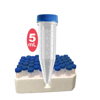 MacroTube® Five-O™ 5 mL, Sterile, with Screw Caps Attached, 500/pk