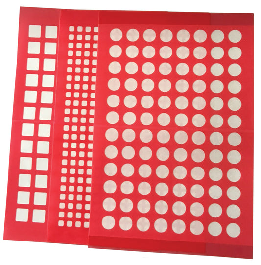 Sale Item - Sealing Mat Plus, 96-Well Round, Silicone 10 mil, Red Adhesive, 5 Packages of 10 Mats, Special Price shown, while quantities last