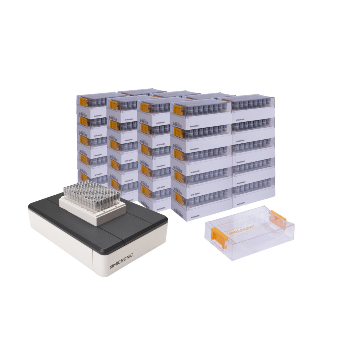 1.00ml 2D Data-Matrix coded Screw Cap tubes with external thread Flat bottom Starterpack ADVANCED