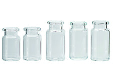 Vial, Headspace, Crimp Top, 20 mL, 23X75 mm, Flat Bottom, Clear Glass, 20 mm Bevelled Edge